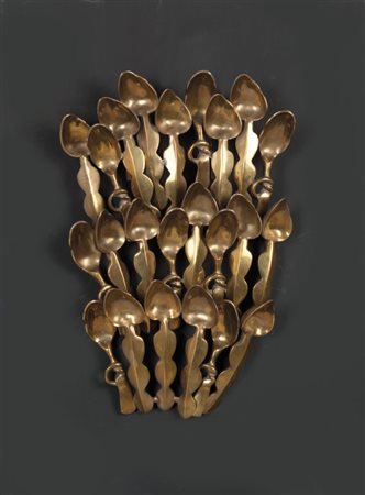 FERNANDEZ ARMAN (1928-2005) Cucchiai africani bronzo cm 57x38 (tavola cm...