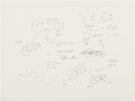 GIANFRANCO BARUCHELLO (1924-) Fallo agreste 1984disegno a matita cm...