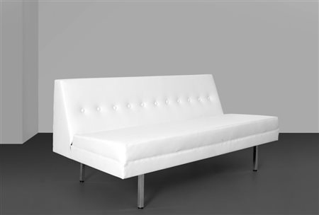 GEORGE NELSON un sofà per HERMAN MILLER, 1955. Supporti di acciaio cromato...