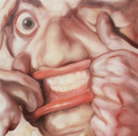 Alessandro BELLUCCO (Torino 1970-) Faccia di carne, 1998, olio su tela, cm....