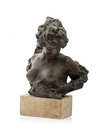 SALVATORE DE SIMONE Napoli 1867 Nudo di donna Scultura in bronzo 26 x 23 x 16...