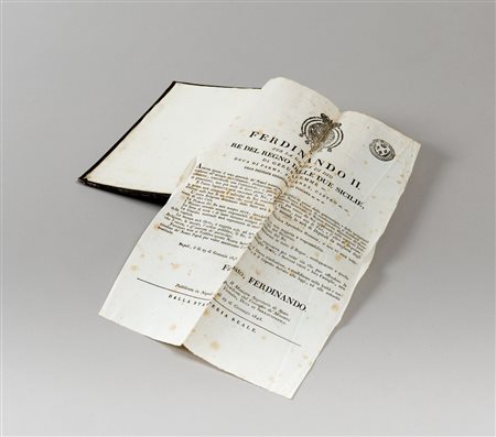 VOLUME RIVOLUZIONE NAPOLI 1848 Numerosi documenti originali vari del 1848...