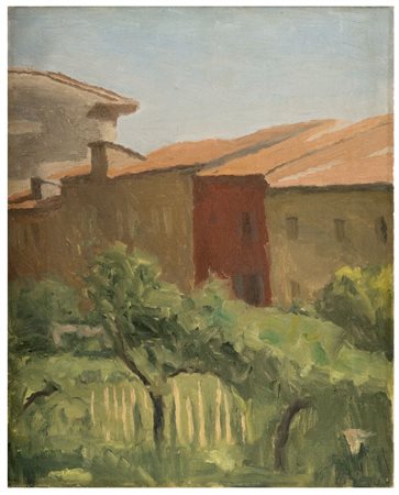 GIORGIO MORANDI Bologna 1890 - 1964 Il Cortile di Via Fondazza 1941 Olio su...