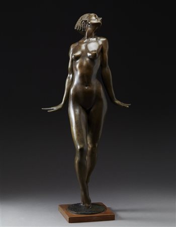 Francesco Modena (Bovolone 1882 - Mestre 1960) "SalomË" scultura in bronzo (h...