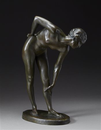 Amleto Cataldi (Napoli 1882 - Roma 1930) "Figura femminile" scultura in...