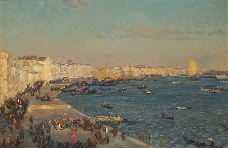 Beppe Ciardi (Venezia 1875 - Quinto 1932) "Riva degli Schiavoni. Venezia"...