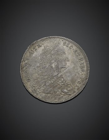 NAPOLI. Carlo di Borbone (1734-1759). Piastra 1753. MIR 337/3. AG. Soliti...