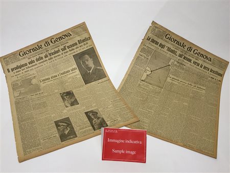 [AVIAZIONE] 1931 Giornale di Genova, collezione di 30 numeri pubblicati tra...