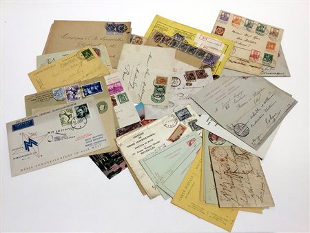 [BELGIO] 1825/1956 Lotto formato da oltre 40 oggetti postali, tra cui due...