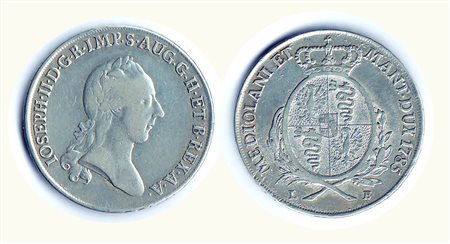 MILANO - Giuseppe II (1780-1790) - Scudo 1785 - MIR 446/5. Metallo: AR -...