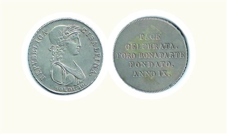 MILANO - Repubblica Cisalpina - 30 Soldi AN. IX 1801; D/ Busto elmato e...