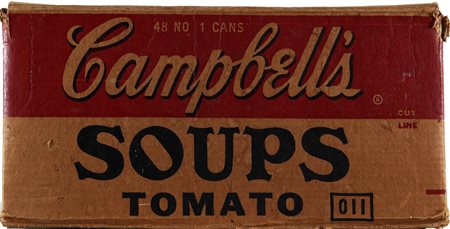 WARHOL ANDY (1928 - 1987) Campbells Tomato Soup Box. . 1975. Intervento su...