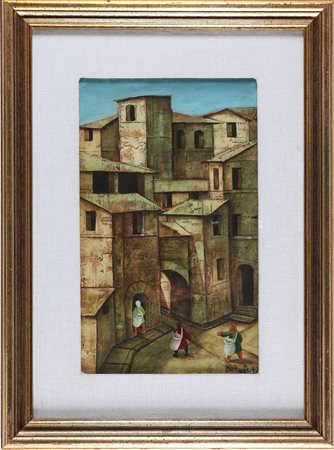 PROIETTI NORBERTO (1927 - 2009) Struttura. 1973. Olio su tavola. Cm 25,00 x...