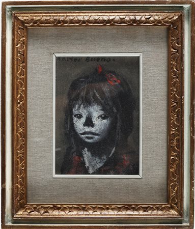 BUENO XAVIER (1915 - 1979) Volto di bambina. . 1967. Olio su tavola. Cm 20,00...