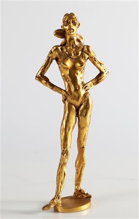 MESSINA FRANCESCO (1900 - 1995) Danzatrice. Bronzo. Cm 9,00 x 23,50 x 4,00....