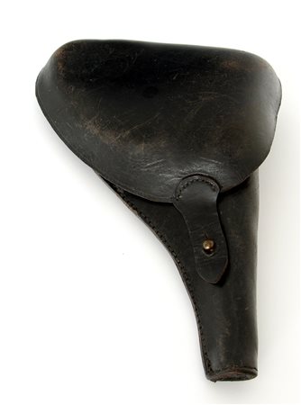 Fondina in cuoio nero per revolver, modello 1891