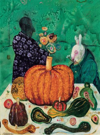 Antonio Possenti (1933-2016), Una grande zucca, 1998, olio su faesite, cm...