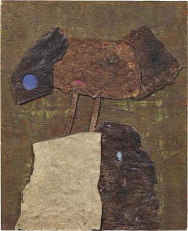 Roberto Crippa Milano 1921 - Bresso (Mi) 1972 Bird, 1961 Sugheri e collage su...