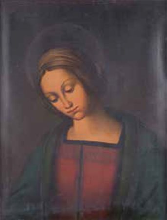 Scuola Italiana del XIX secolo MADONNA olio su tela, cm 47,5x38