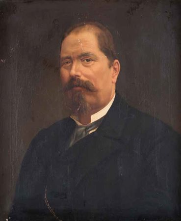 Antonio dell’Angelo Craveggia 1856 – 1900 RITRATTO MASCHILE olio su tela, cm...