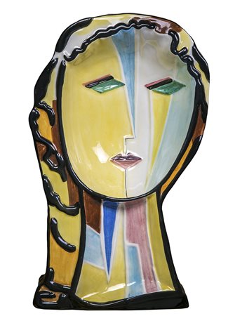 MARIO STURANI Testa donna collo lungo, 1956 Terraglia modellata a colaggio...