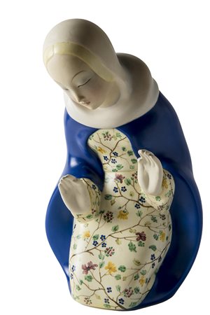PAOLA BOLOGNA Madonna in adorazione, 1936 circa Ceramica dipinta, h 28 cm...