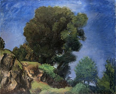 ACHILLE FUNI Paesaggio della campagna Romana, 1929 Olio su tela, 75 x 90 cm...