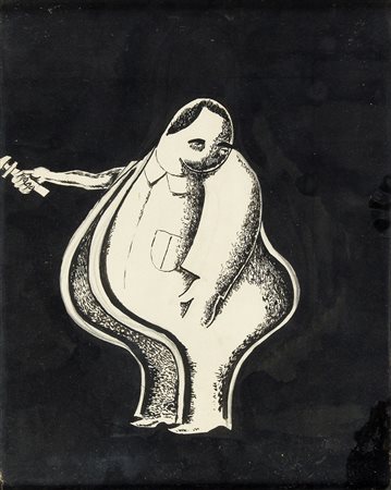 Ottorino Dalla Baratta Figura maschile China su carta, 26 x 20 cm Al retro...