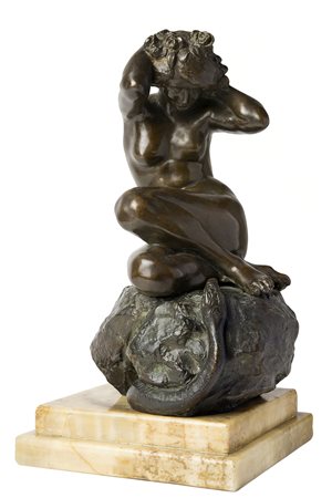 PASQUALE MINUCCI Eva, Anni ‘20 Scultura in bronzo su base in marmo, h 32 cm...
