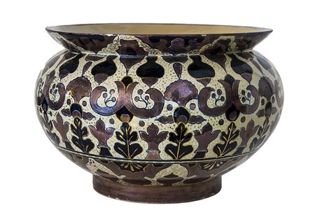 MORETTI - ROMA Grande vaso decorato a motivi vegetali stilizzati e volute...
