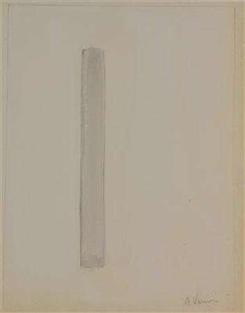 Arturo Vermi, Presenza, 1964, matita e acquerello su carta, cm. 36,5x28,5,...