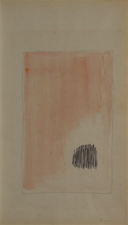 Arturo Vermi, Paesaggio, 1964, tempera acquerellata, pennarello e grafite su...