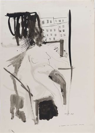 UGO ATTARDI (Sori di Genova 1923 - Roma 2006) Nudo femminile, 1963 China e...