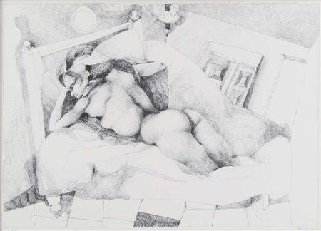 UGO ATTARDI (Sori di Genova 1923 - Roma 2006) Nudo di donna, 1971 Litografia,...