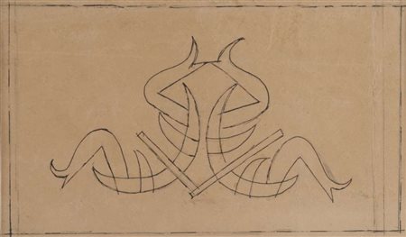 FORTUNATO DEPERO (Fondo 1882 - Rovereto 1960) Arabesco-Gambe, 1952-53 Matita...