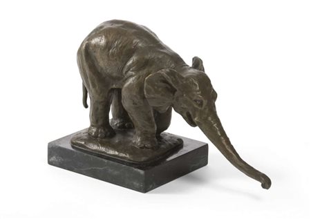 REMBRANDT BUGATTI, att.a (Milano 1884 - Parigi 1916) Elefante Scultura in...