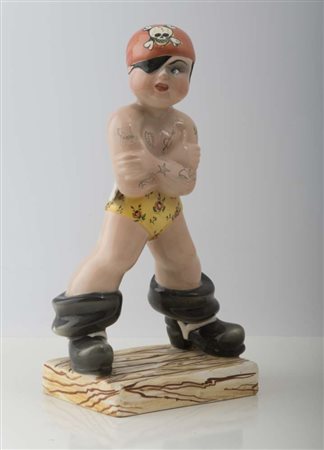 FIGURA DI BIMBA PIRATA, PRODUZIONE TRIART BASSANO DEL GRAPPA, ANNI '30 in...