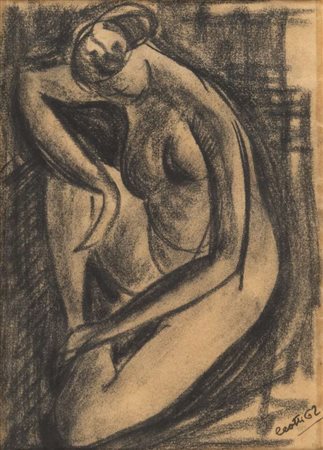 NINO LEOTTI (Barcellona Pozzo di Gotto 1919 - 1993) Nudo femminile, 1962...