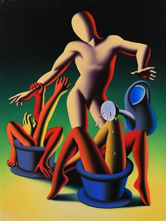 MARK KOSTABI Los Angeles 1960 " Science out on a limb " 2007 olio su tela 60...