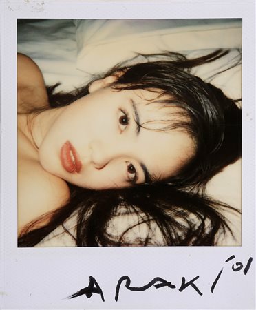 NOBUYOSHI ARAKI 1940 " POLA EROS " 2001 Polaroid unique 10,8x8,8 firmata e...