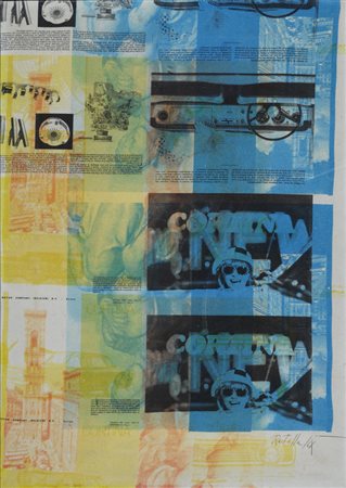 Mimmo Rotella, Catanzaro 1918 - Milano 2006, Senza titolo, 1971, Tela...