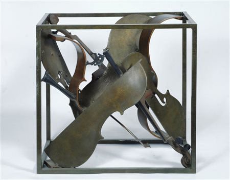 Fernandez Arman, Nizza 1928 - New York 2005, Senza titolo, 1988, Bronzo, cm....