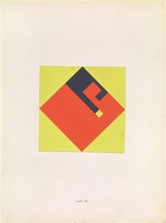 BRUNO MUNARI(Milano 1907 - 1998)Negativo-positivocollage su cartoncino, cm...