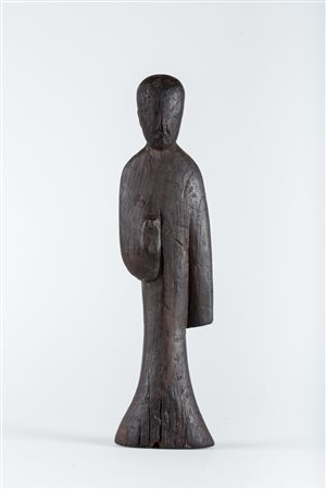 Arte Cinese Statua in legno raffigurante una donna Cina, periodo Stati...