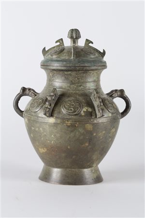 Arte Cinese Vaso arcaico in bronzo in stile Zhou Cina, dinastia Ming o...