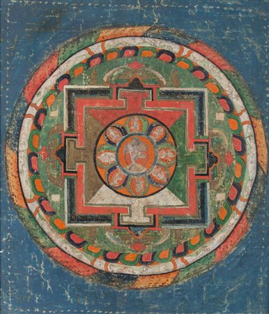 Arte Himalayana Mandala di Kapala-hevajra Tibet, XVII secolo . -. Cm 41,00 x...