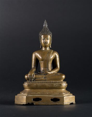 Arte Sud-Est Asiatico Buddha in bronzo Laos o Thailandia, XVIII secolo . -....