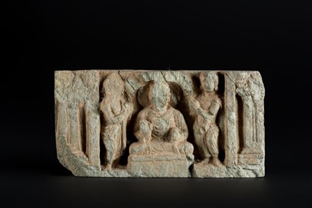 Arte Cinese Frammento di fregio del Gandhara Attuale Pakistan, I secolo AC -...