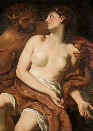 LOTH JOHANN CARL (1632 - 1698) Tarquinio e Lucrezia. Olio su tela. Cm 78,00 x...