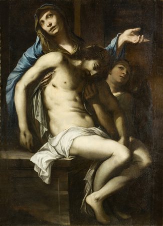 CRESPI DANIELE (1598 - 1630) Pietà. Olio su tela. Cm 100,00 x 140,00. L'opera...